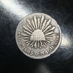 1835 First Mexican Republic Silver Real (KM#372.10)