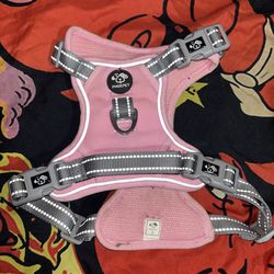Pink dog harness