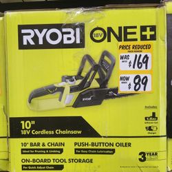 Ryobi 18v 10 Inch Chainsaw
