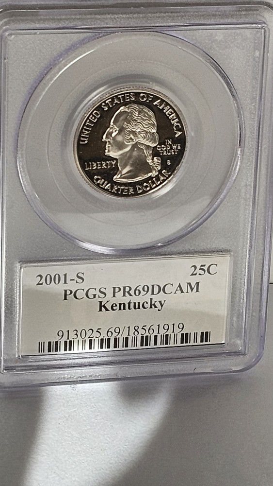 2001-S 25C Clad Kentucky State Quarter PCGS PR69DCAM 