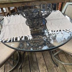 Seat Cushions 8 x 19 and Placemats Tan (2) 