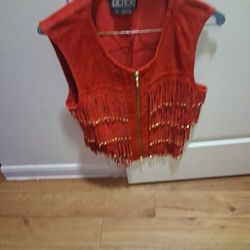 The Collective Works Of Berek Red Fringe Vest