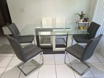Modern Dining Room Set and Chairs for 6