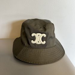 Celine Navy Green Black Bucket Hat Size M