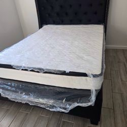 New Queen Bed Frame And Mattress 