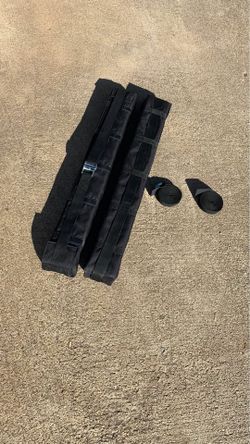 Soft roof rack pads and tie-down straps