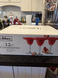 12 Margarita Glasses In Case