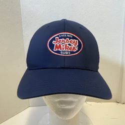 JERSEY MIKES SUBS EMPLOYEE Fitted Hat Cap OFFICIAL UNIFORM SIZE L/XL - BLUE