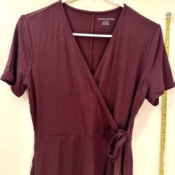 Red  Faux-Wrap Dress - New With Tags - Size Small 