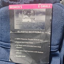 (BB - 41)  MIZUNO WOMEN'S SOFTBALL PANT BLUE SIZE X-SMALL 