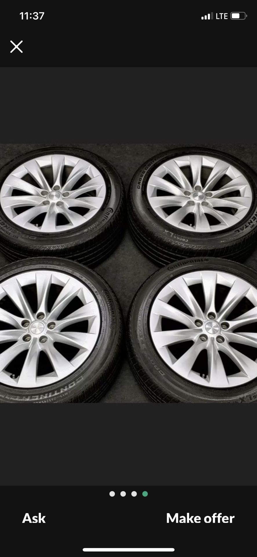 Tesla Model X 20 Wheels Staggered