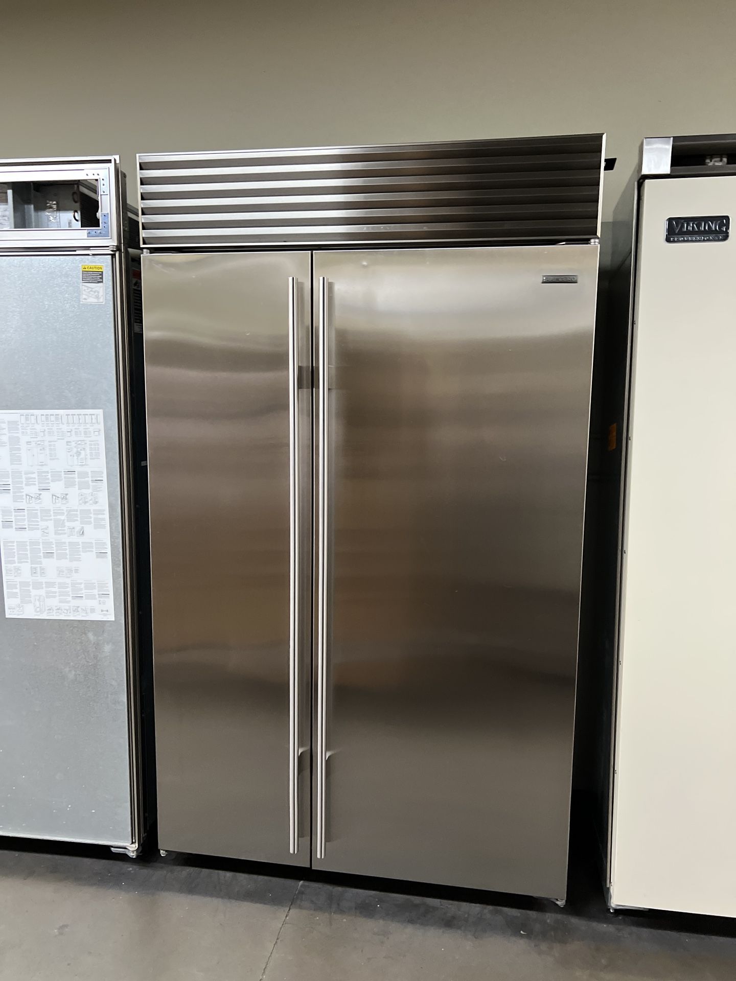 Sub Zero 48” Wide Built In Stainless Steel Side By Side Refrigerator
