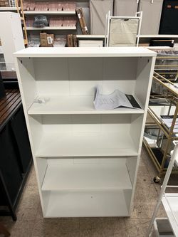 VASAGLE 4-Tier Bookshelf Storage Organizer - White
