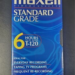 X2 Maxell Standard Grade 6Hr Blank VHS Tapes T120