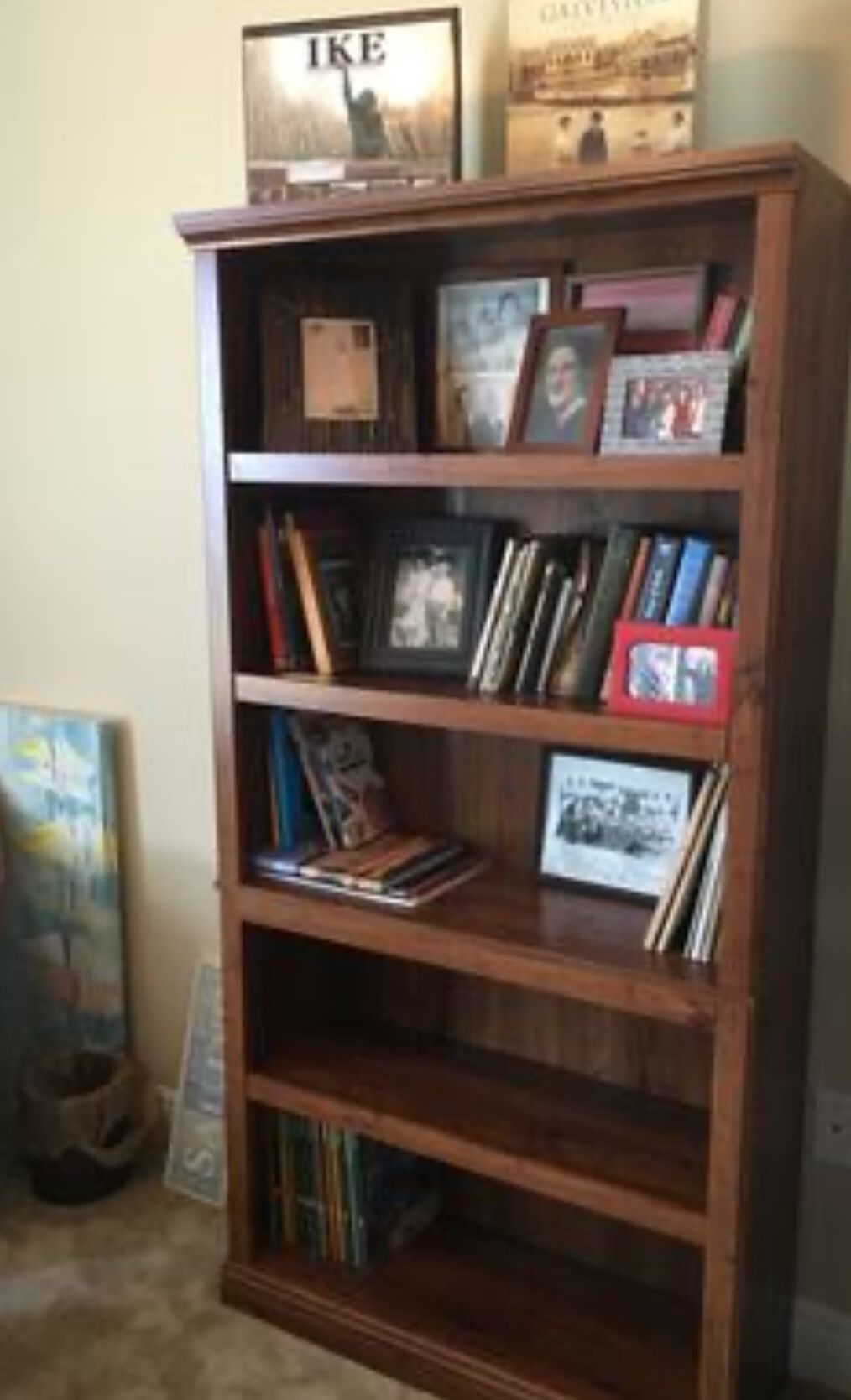 New!! Bookcase, bookshelves, organizer, storage unit , 5 shelves bookcase, shelving display, living room furniture, oak