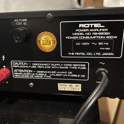 Rotel RB-980bx Stereo Power Amplifier