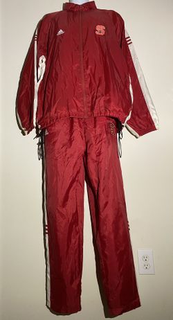 Adidas NC State Wolf Pack Nylon Track Pants /Jacket 