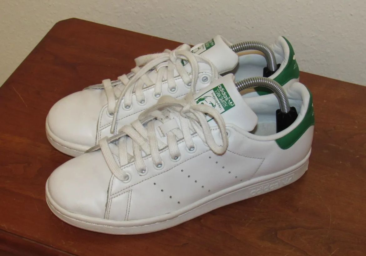Adidas Sneakers White Stan Smith Lace Up Casual Leather 789002 Men's 7.5 Shoes