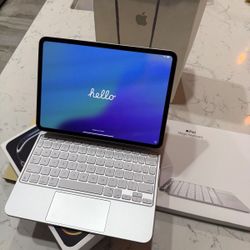 MINT APPLE IPAD PRO M4 2024 - 11" - SILVER - 256GB - WIFI WITH MAGIC KEYBOARD 