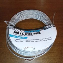 Brand New Haul Master 100 FT Wire Rope $5