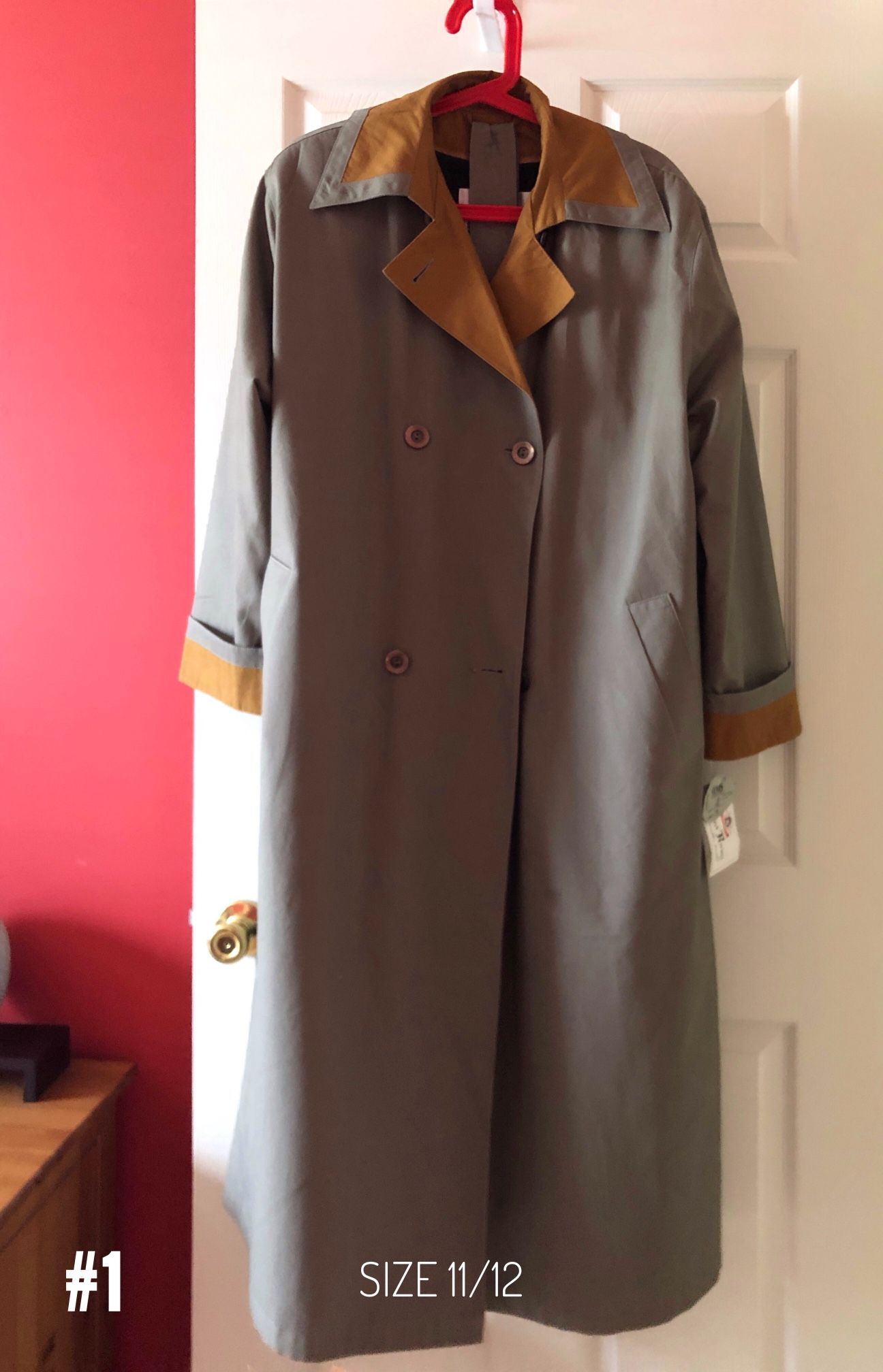 Trench Coat #1 Size 11/12 ; #2 Size 10 ; #4 Size 11