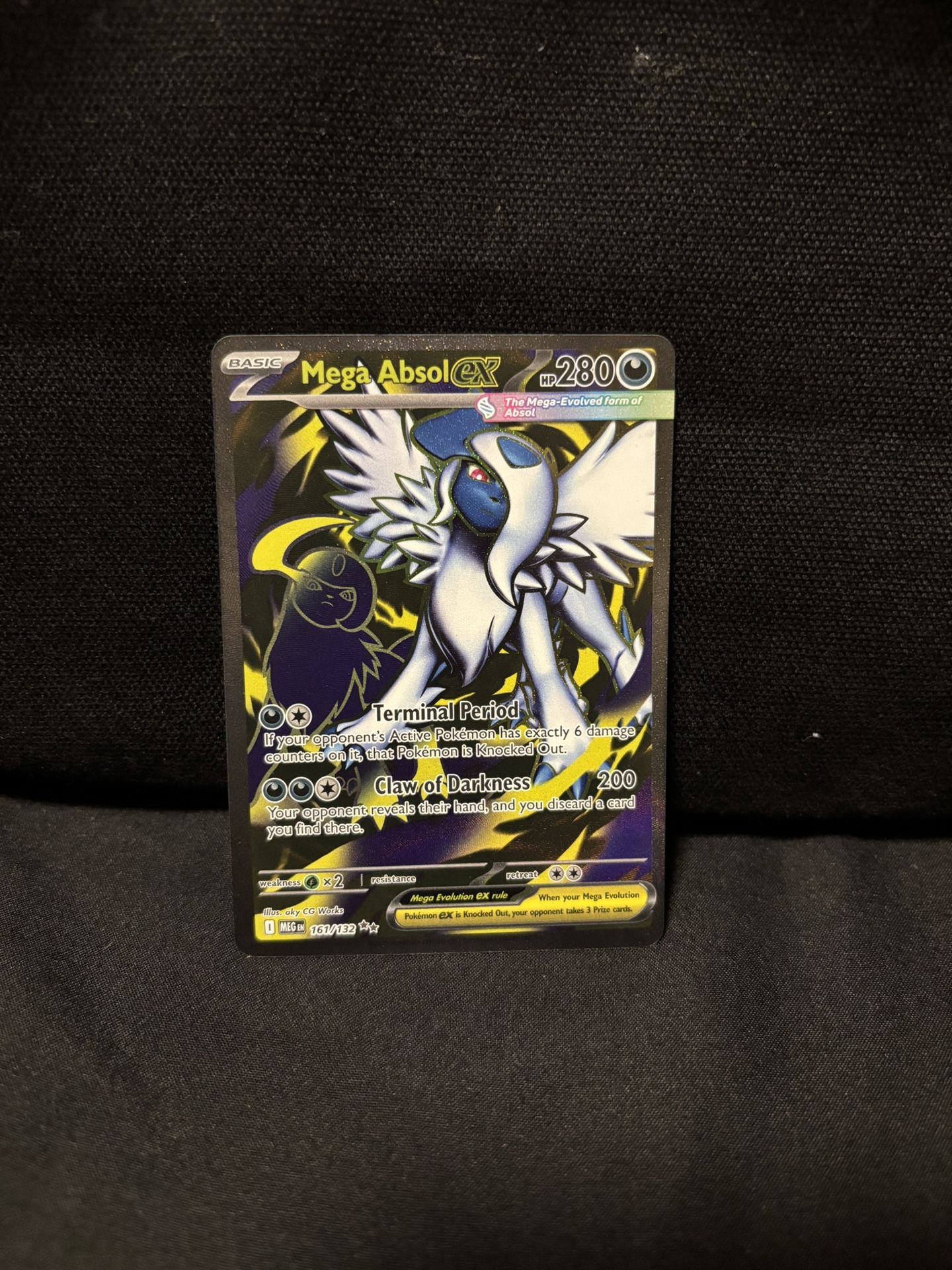 Mega Absol ex Full Art Ultra Rare 161/132 Pokemon Mega Evolution English NM
