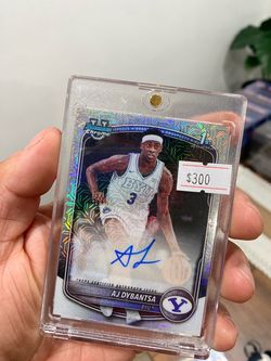 AJ Dybantsa Bowman Chrome 1st Auto Card BYU basketball sports