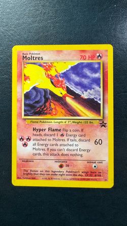 Moltres #21 Wizards Black Star Promo Pokémon card released in 2000. Not Holo