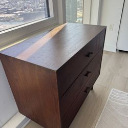 Antique Mid century Modern Wood Dresser 