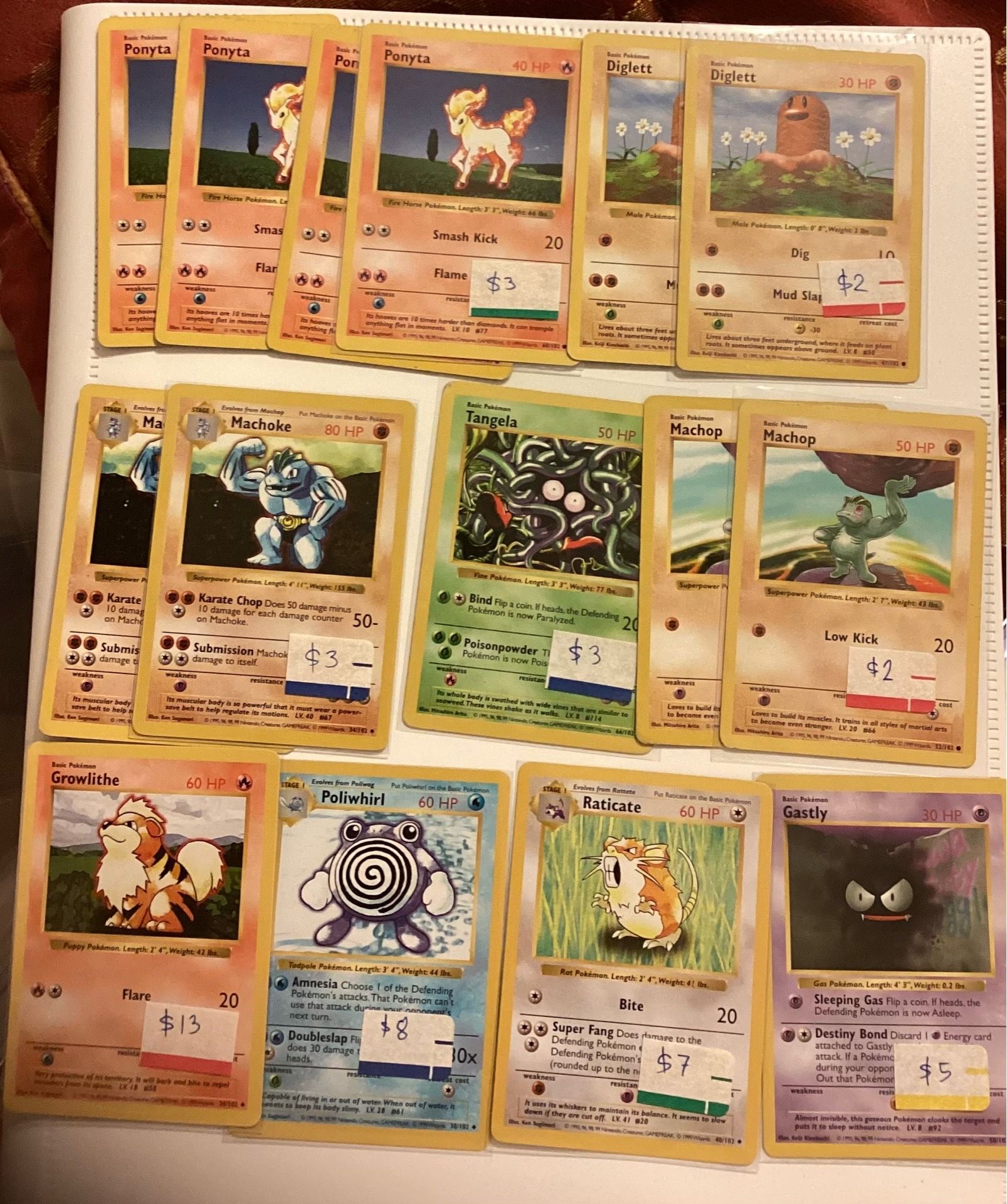 1st Generation Shadowless Pokémon Base Set