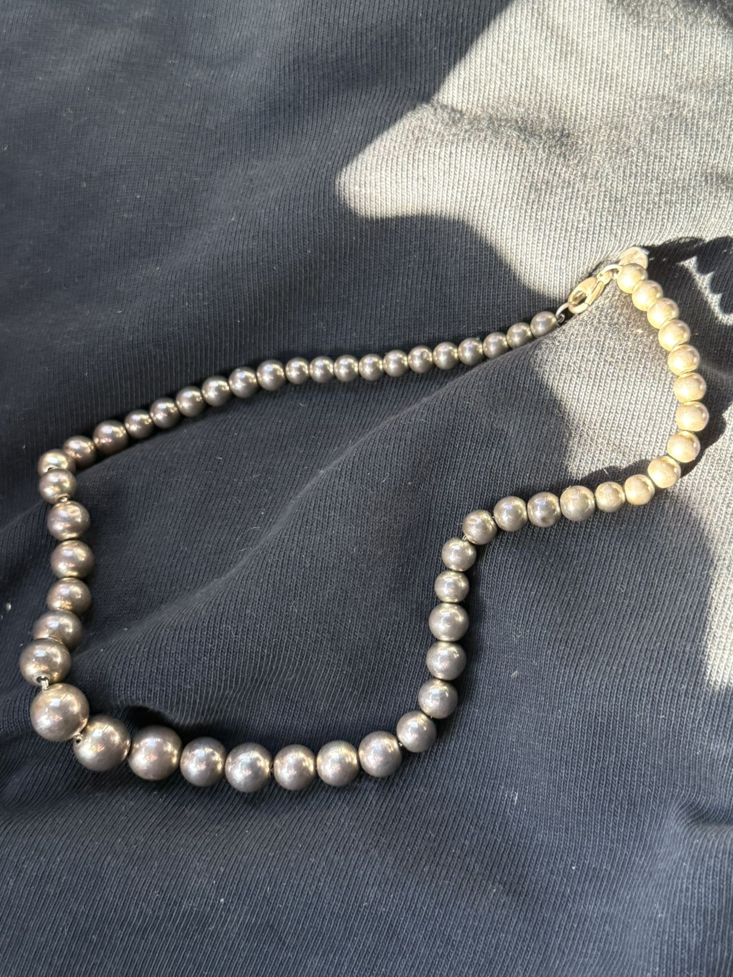 Tiffany Beaded Sterling Silver Vintage Necklace