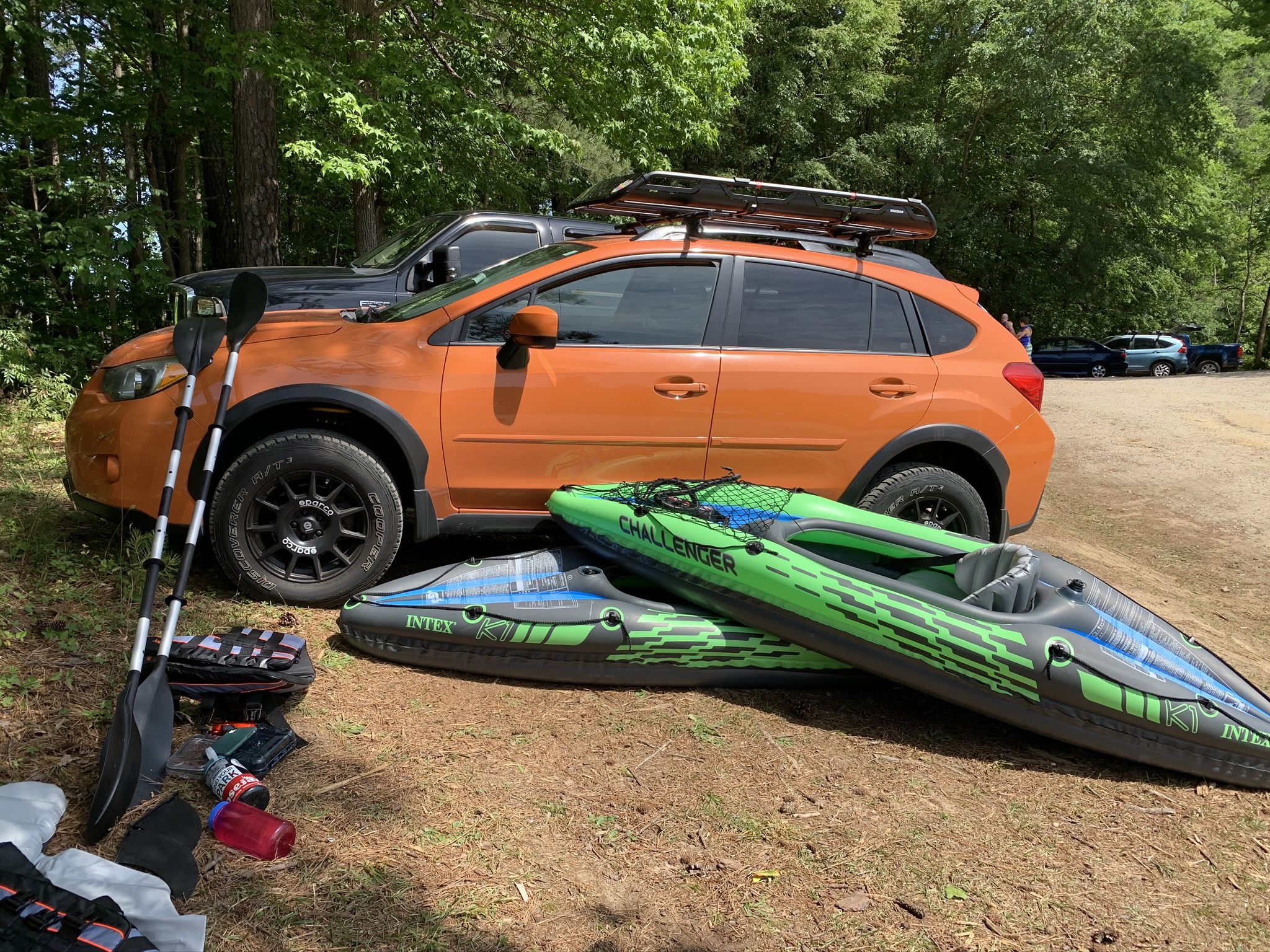 Pair of Intex K1 Challenger Kayak