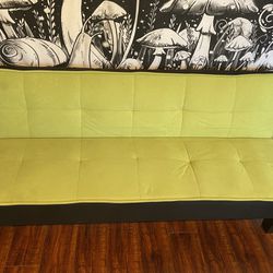 Lime Green Retro Futon Couch