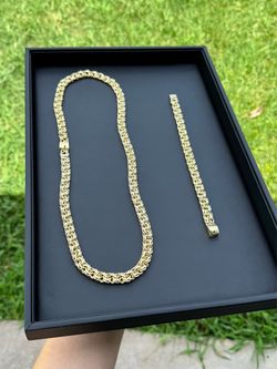chino link chain and bracelet set