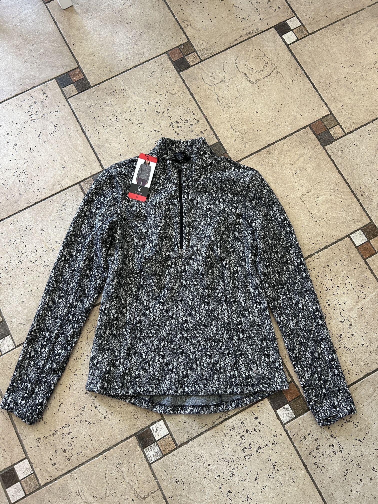 NWT Spyder women fleece half zip Active top Size M