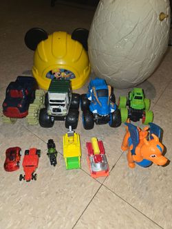 Monster truck and toy cars