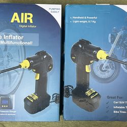 Set of 2, AIR Digital Inflator CA1503 Air Pump Portable Tire Inflator , 7.9 Bar 115 Psi