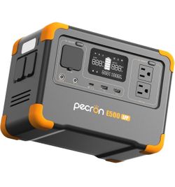 #5 New Pecron E500LFP Portable Power Station, 576Wh LiFePO4 Battery, 600W AC Outlets Solar Generator