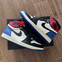 Jordan 1 High ‘Fragment x Union LA Varsity Red Sport Royal’ Sz 10.5