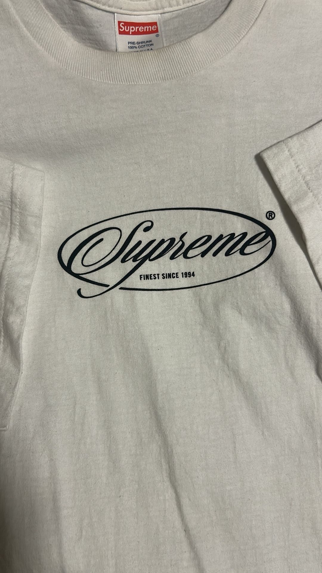 Used White Supreme T LARGE