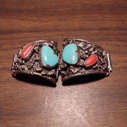 Southwestern Watch Band Silver Turquoise, Corral.