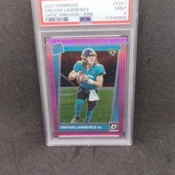 2021 DONRUSS TREVOR LAWRENCE OPTIC PREVIEW-PINK  ROOKIE # P251