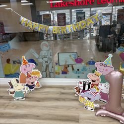 Peppa Pig Birthday KT Board And Balloons 