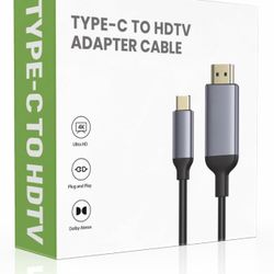USB-C to HDMI Cable - 10 ft [NEW; 1080P/60Hz or 4K/30Hz]