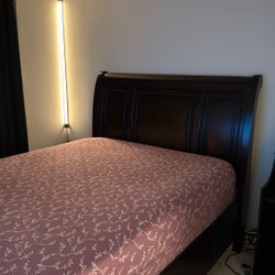 Queen Sleigh Bed Frame With Nova Form Mattress