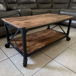 Rustic Country Coffee Table -Weathered Pine Finish