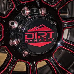 Black & Red Dirt Dynasty Wheels – Bold Custom Setup 🛞 