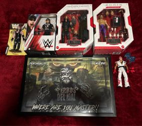 WWE lot (figures & autograph)