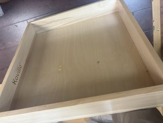 Wood Cabinet Drawer Box 20.5” Wide X 21” Deep x 4” High Dovetailed Corners Natural Wood Color