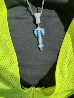 Blinged Out Pendent With 30in Stainless Steel Necklace